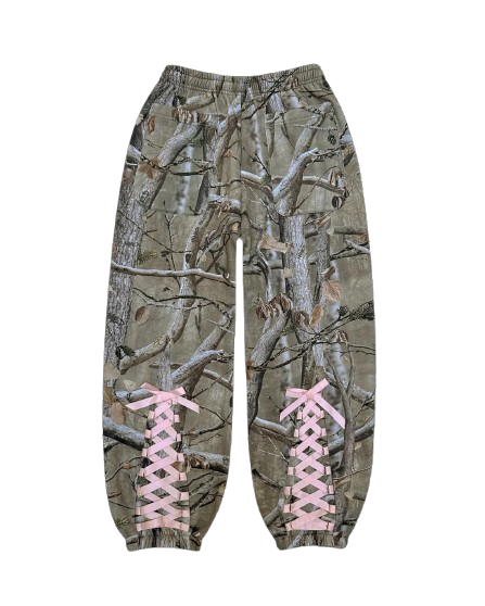 Pink Bow Camo Sweats